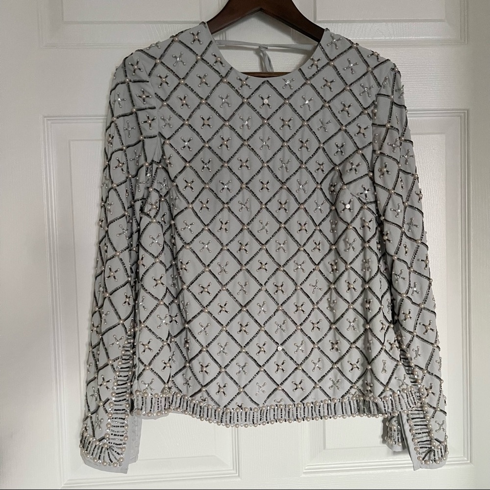 ASOS beaded sequins blouse